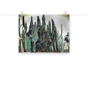 Poster,12&quot;x16&quot;,Futuristic Cityscape Wall Art Print, Sci-Fi Metropolis , Space City Poster, Wall Decor, Cyberpunk Art