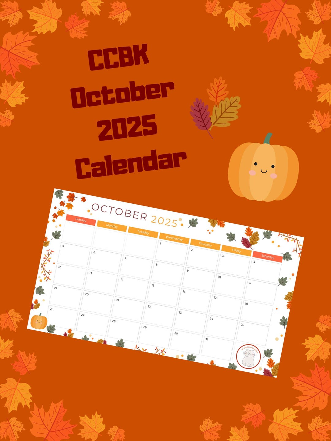 October Printable Fun Printable Fun October Calendar - Etsy Australia