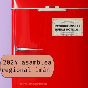 2024年 地域大会テーマ | JW 名刺マグネット | 良いたよりを宣べ伝える地域大会テーマ スペイン語版 | 3.5 x 2 インチ