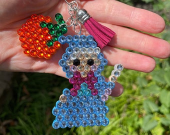 Cinderella -Fairy Godmother - Disney Key Chain / Bag Charm - w/ Genuine Glass Rhinestones