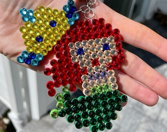 Little Mermaid - Ariel - Disney - Key Chain / Bag Charm - w/ Genuine Glass Rhinestones