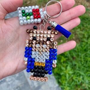 Beauty and The Beast - Disney Key Chain / Bag Charm - w/ Genuine Glass Rhinestones