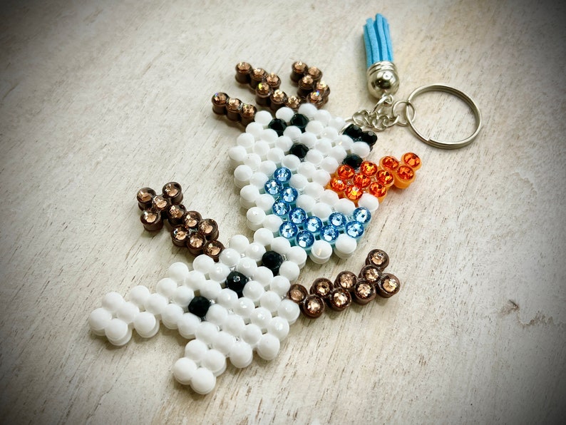 Frozen - Olaf - Key Chain / Bag Charm - w/ Genuine Glass Rhinestones image 3