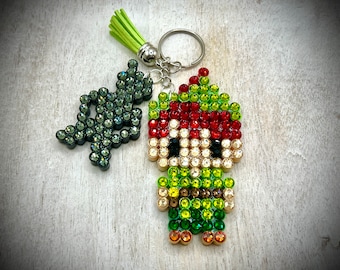 Peter Pan - Disney - Key Chain / Bag Charm - w/ Genuine Glass Rhinestones