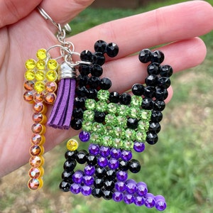 Disney Villains - Maleficent - Key Chain / Bag Charm - w/ Genuine Glass Rhinestones