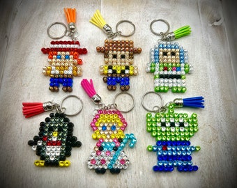 Disney Toy Story Keychain – Handmade Rhinestone Charm with Tassel