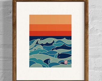 Sunset Waves