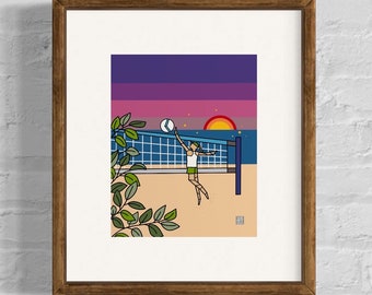 Summer Beach Volleyball Girl