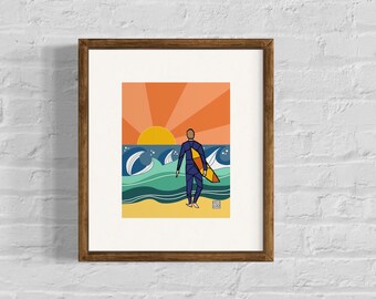 Summer Surfer Boy