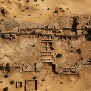 Demolished Stone Home in Desert