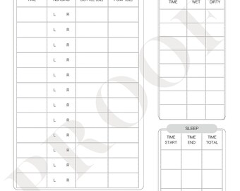 Registro de programación diaria del bebé para realizar un seguimiento de los pañales, la alimentación y el sueño de los cuidadores