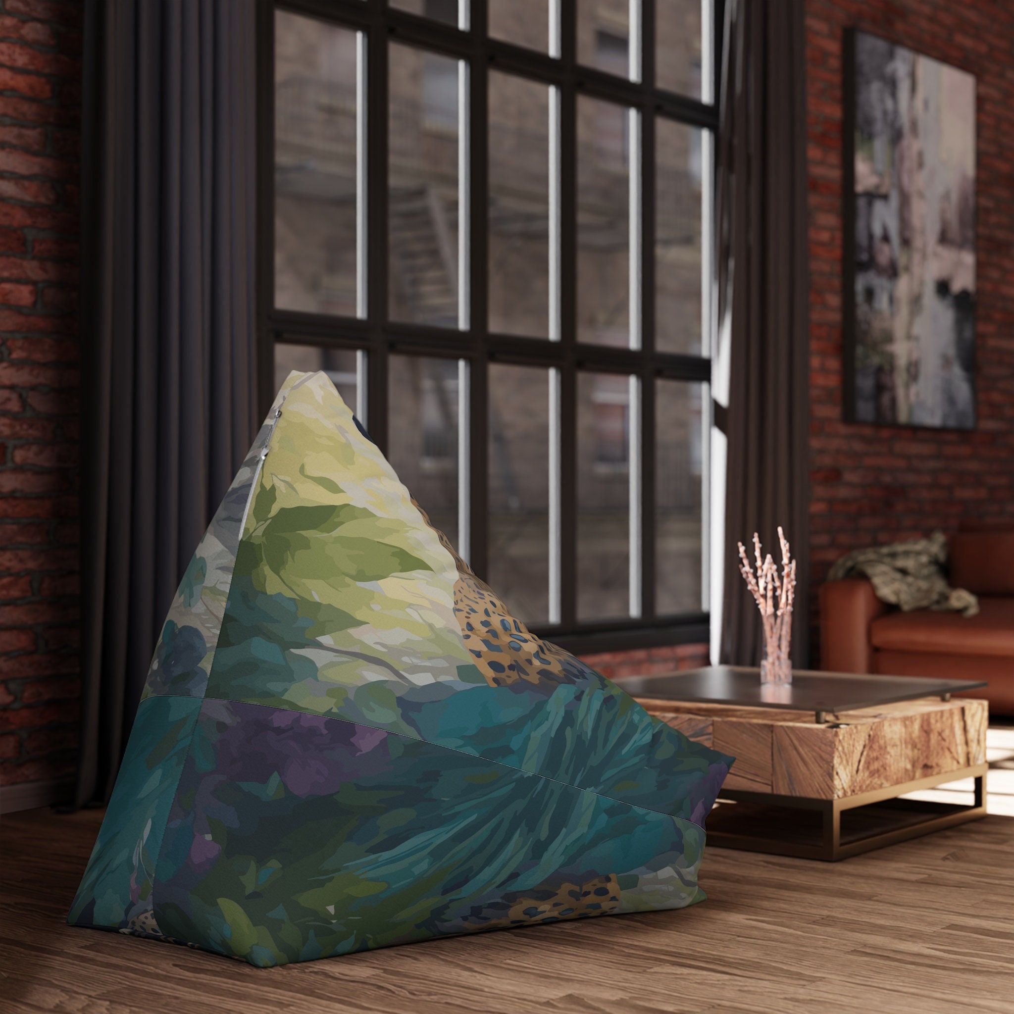 Black Panther Jungle Bean Bag Cover Big Cat Jungle Chair Slipcover