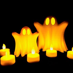 Spooky Halloween Ghost with Tea Light