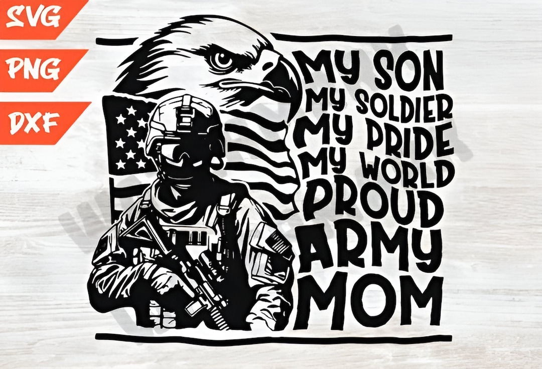 Proud Army Mom SVG, DXF, PNG, Army Svg, Military Mom Svg, Us Army, Dxf ...