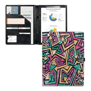 Premium PU Leather Office Folder with Secure Button Closure – Stylish, Durable, Professional Document Organizer for A4 Papers, Notes & More