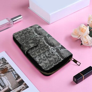 Carteira longa com aba elegante: design elegante e funcional com vários compartimentos para armazenamento organizado e estilo sem esforço Elegante, prático
