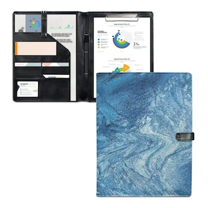 Premium PU Leather Office Folder with Secure Button Closure – Stylish, Durable, Professional Document Organizer for A4 Papers, Notes & More