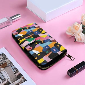 Elegante Klappe Lange Brieftasche: Stilvolles, funktionelles Design mit mehreren Fächern für organisierte Lagerung und mühelosen Stil Schlank, praktisch