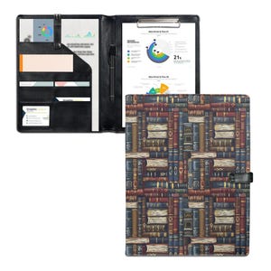 Premium PU Leather Office Folder with Secure Button Closure – Stylish, Durable, Professional Document Organizer for A4 Papers, Notes & More