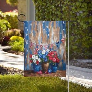 Garden & House Flag Durable Polyester, Double-Sided Design, Two Sizes, Top Sleeve for Easy Hanging (Pole, Hooks, or Fasteners Not Included)
