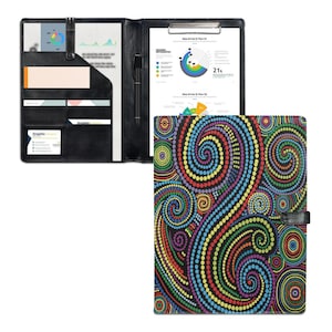 Premium PU Leather Office Folder with Secure Button Closure – Stylish, Durable, Professional Document Organizer for A4 Papers, Notes & More