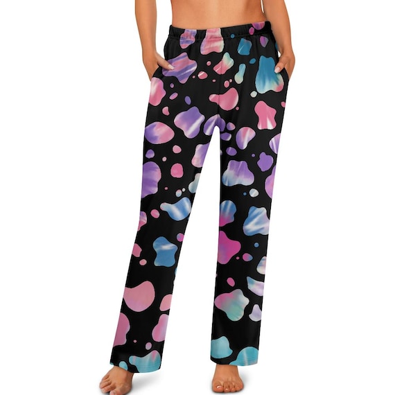 Pantaloni da pigiama a pois, abbigliamento da casa da donna