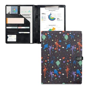 Premium PU Leather Office Folder with Secure Button Closure – Stylish, Durable, Professional Document Organizer for A4 Papers, Notes & More
