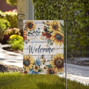 Garden & House Flag Durable Polyester, Double-Sided Design, Two Sizes, Top Sleeve for Easy Hanging (Pole, Hooks, or Fasteners Not Included)