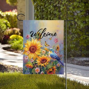 Garden & House Flag Durable Polyester, Double-Sided Design, Two Sizes, Top Sleeve for Easy Hanging (Pole, Hooks, or Fasteners Not Included)