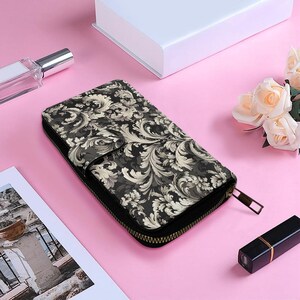 Carteira longa com aba elegante: design elegante e funcional com vários compartimentos para armazenamento organizado e estilo sem esforço Elegante, prático