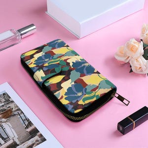 Elegante Klappe Lange Brieftasche: Stilvolles, funktionelles Design mit mehreren Fächern für organisierte Lagerung und mühelosen Stil Schlank, praktisch