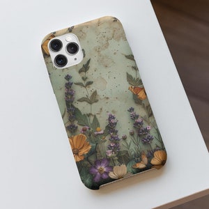 Boho Wildflower Phone Case for Nature Lover Gift, Gardening Gifts for Women,  Plant Lover gift, Flowers Phone Case, Cottage Core, Botanical