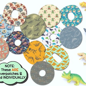 Dinosaur CGM Overpatches - Bandage Covers for Wearable Medical Devices