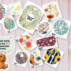 Floral/Cottagecore CGM Sticker - Decals for Dexcom, Freestyle, Medtronic/MiniMed, & Eversense CGMs