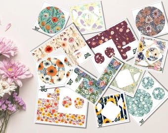Autocollants pour pompe à insuline style floral/cottagecore - Autocollants pour pompe Bloomcore
