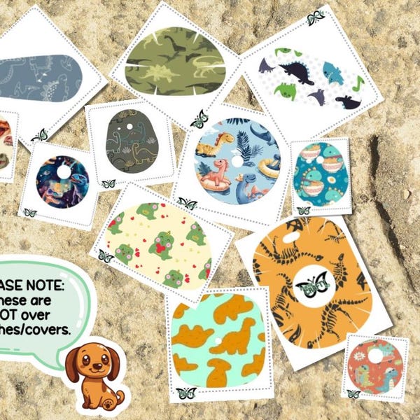 Dinosaur CGM Sticker - Decals for Dexcom, Freestyle, Metronic/MiniMed, & Eversense CGMs