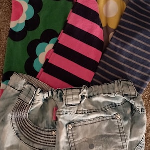 Childrens/ Girls Vintage Mini Boden brand -long sleeved Tops & Denim Shorts Lot ! SIZE - 9/10