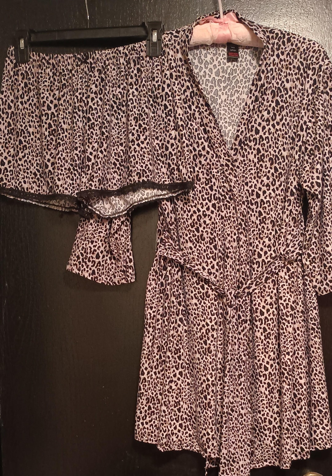 Women's Rene Rofe Brand- Vintage Sexy Cheetah Print Sleepwear Set! SIZE ...