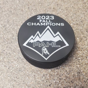 Personalized Engraved Hockey Puck with Durable Resin Filler