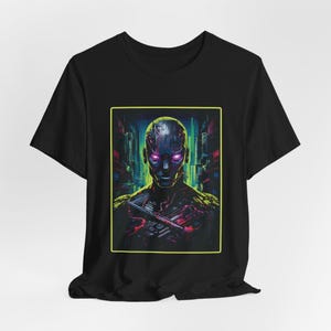 Cyberpunk Robot T-Shirt, Cyberpunk Artistic Tee, Unisex Shirt