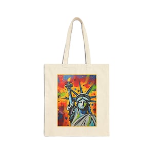 Statue of Liberty Tote Bag, Statue of Liberty Art Bag Model 5