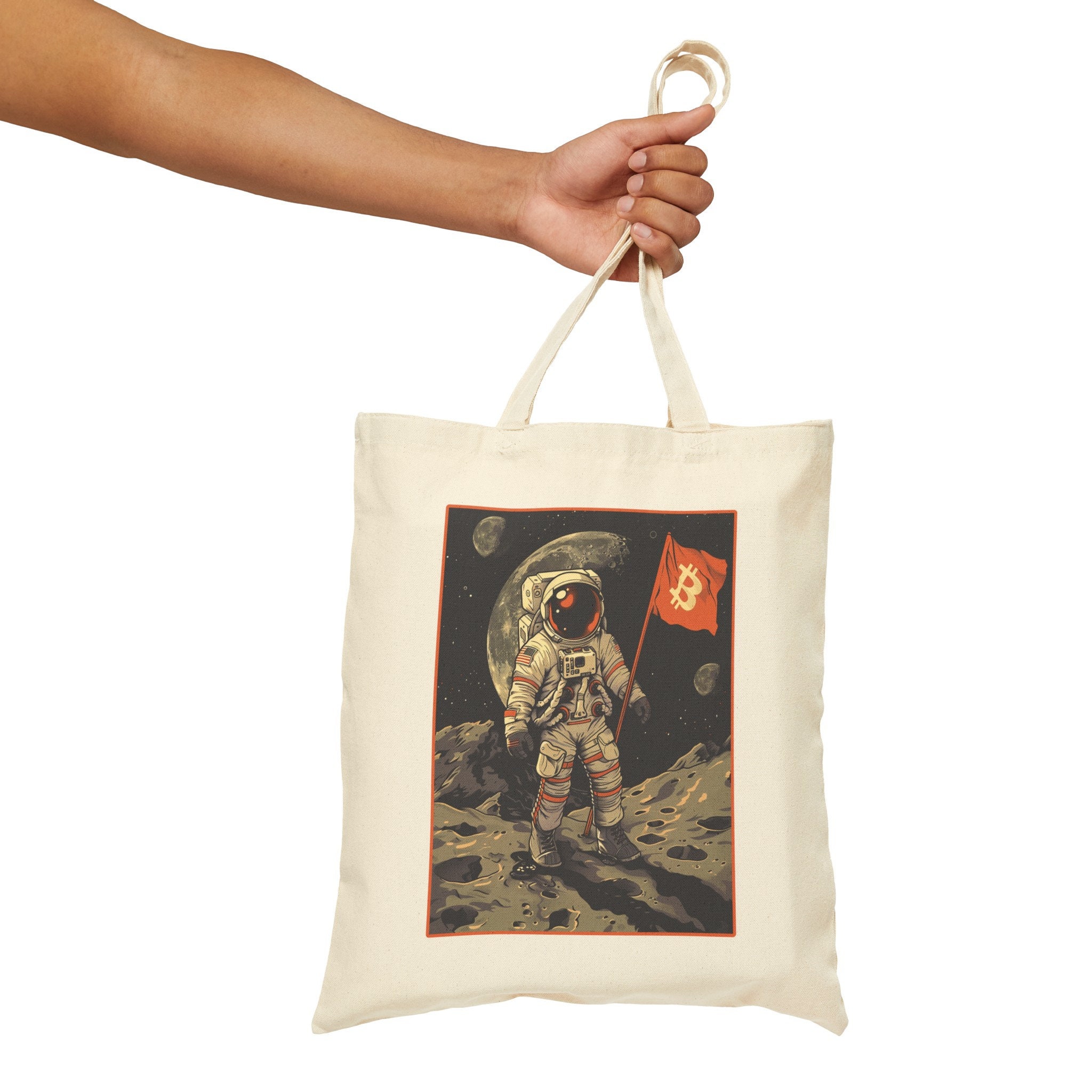 Bitcoin Tote Bag, Bitcoin to the Moon Bag Model 2 - Etsy