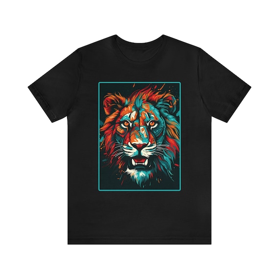 Graffiti Lion T-shirt, Lion Shirt, Roaring Lion Unisex Tee - Etsy