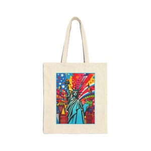 Statue of Liberty Tote Bag, Statue of Liberty Art Bag Model 4
