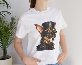Chic Chihuahua Aviator T-Shirt, Chihuahua Tee, Chihuahua Unisex Jersey