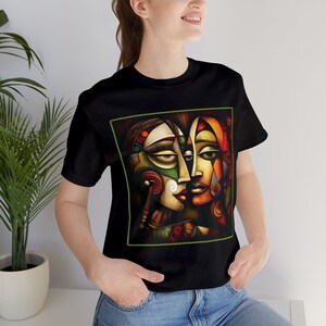 Two Lovers, Picasso Style Inspired T-Shirt