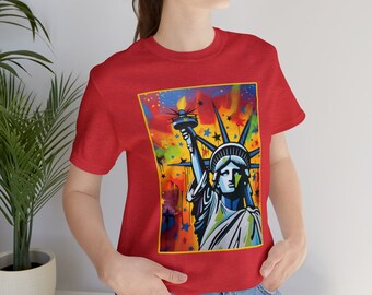 【KOOLOSET】Statue Of Liberty Half Tee Amazon.com: Cool New York City Statue Of Liberty T shirt