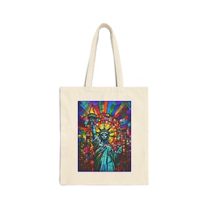 Statue of Liberty Tote Bag, Statue of Liberty Art Bag Model 5