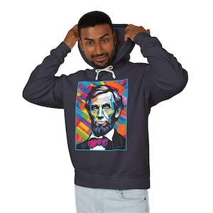 Abraham Lincoln Graffiti Hooded Sweatshirt - Unisex