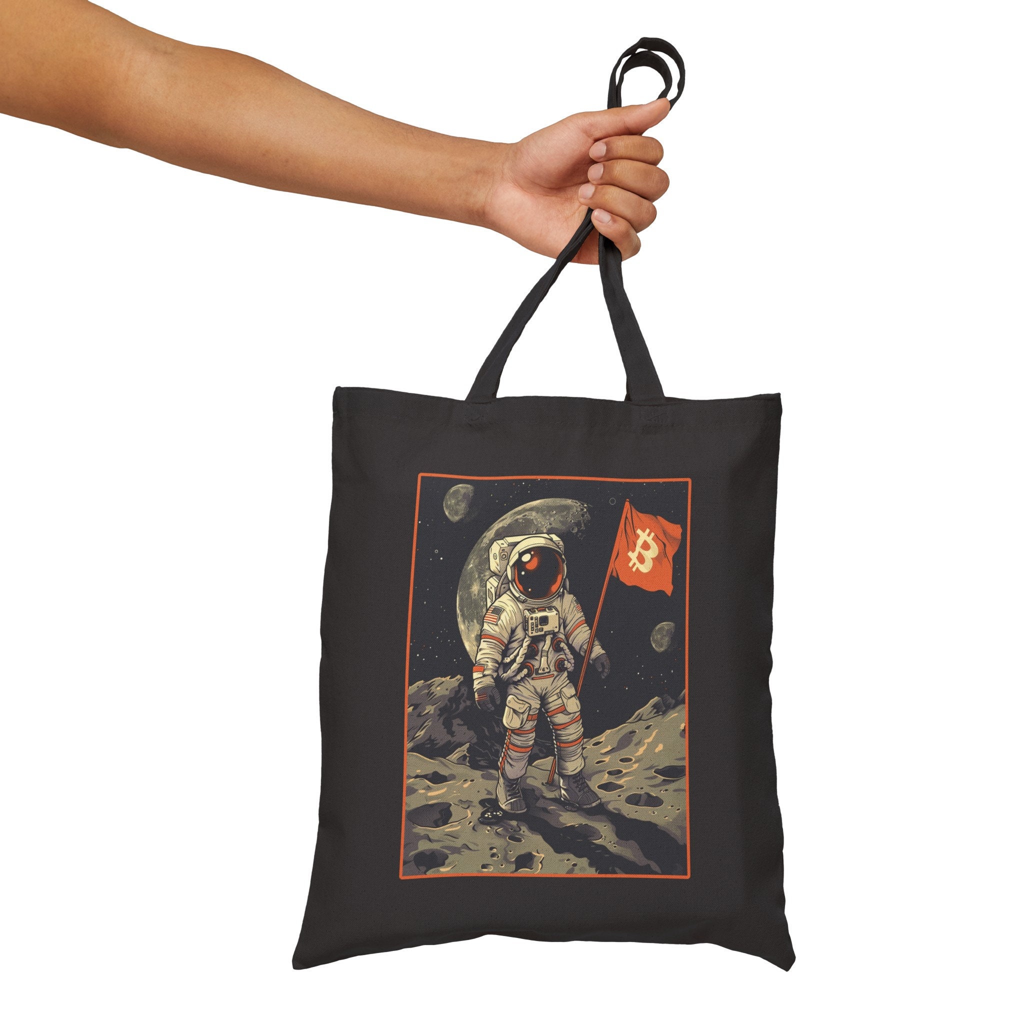 Bitcoin Tote Bag, Bitcoin to the Moon Bag Model 2 - Etsy